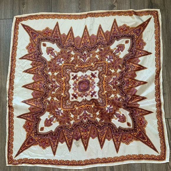 Colorful Paisley Silk Scarf - Picture 1 of 5